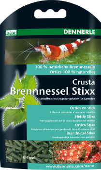 DENNERLE Crusta Brennnessel Stixx 30g - Futterzusatz für Garnelen und Schnecken