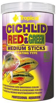 Tropical Cichlid Red & Green Medium Sticks