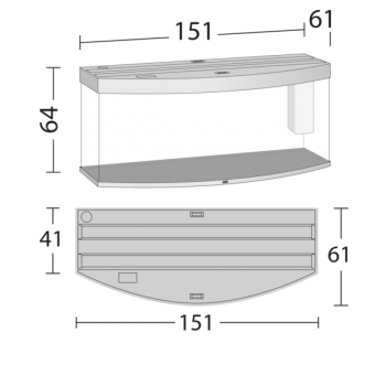 JUWEL Vision 450 LED Aquarium (ohne Unterschrank)