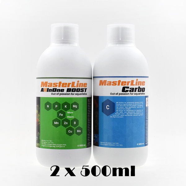 Ihr Aquaristik Fachgeschft: Fische, Pflanzen und mehr - MasterLine  AllinOne Boost + Carbo - Dnger Set fr schnelles Wachstum (je 500ml)