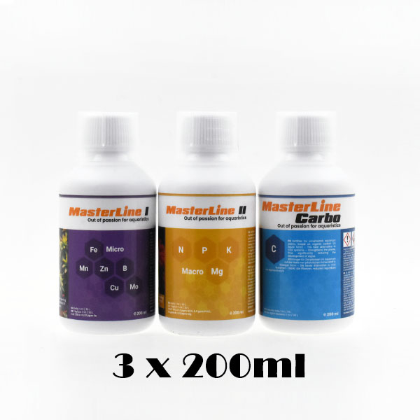 Ihr Aquaristik Fachgeschft: Fische, Pflanzen und mehr - MasterLine I + II  + Carbo - Dnger Set Basis (je 200ml)
