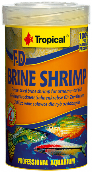 Tropical FD Brine Shrimp 100ml - Naturfutter für alle kleinen und mittelgroßen Zierfische