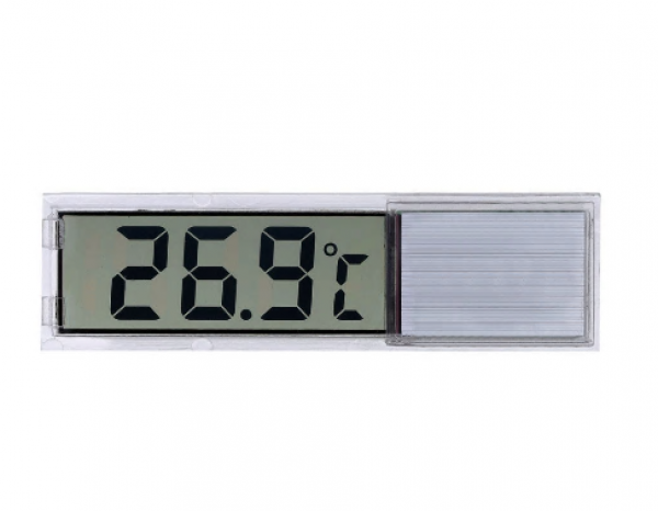 Digital Aquarium Thermometer in Silber-Optik