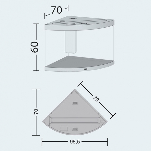 JUWEL Trigon 190 LED Aquarium (ohne Unterschrank)